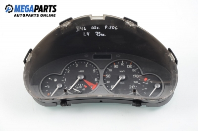 Instrument cluster for Peugeot 206 1.4, 75 hp, hatchback, 3 doors, 2002