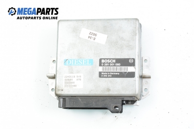 ECU for BMW 5 (E34) 2.4 td, 115 hp, sedan, 1991 № Bosch 0 281 001 080 