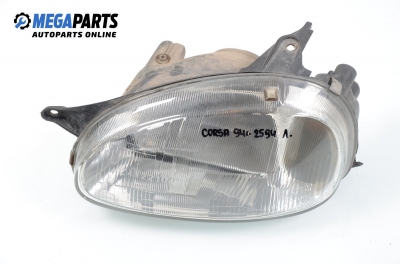 Headlight for Opel Corsa B 1.5 TD, 67 hp, hatchback, 5 doors, 1994, position: left