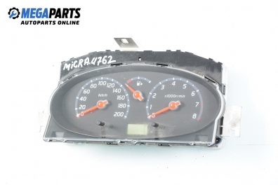 Instrument cluster for Nissan Micra (K12) 1.2 16V, 65 hp, hatchback automatic, 2003