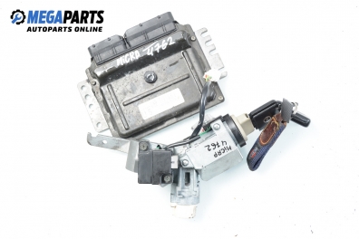 ECU mit zündschlüssel und wegfahrsperre für Nissan Micra (K12) 1.2 16V, 65 hp, hecktür automatik, 2003 № MEC32-060 F3 3106