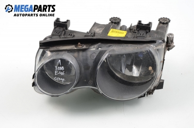 Headlight for BMW 3 (E46) 1.8, 115 hp, hatchback, 3 doors, 2002, position: left № Bosch 0 301 187 201