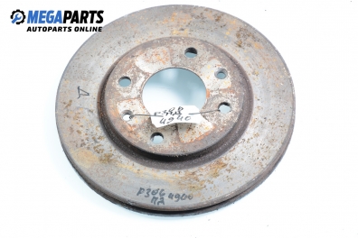 Brake disc for Peugeot 306 1.9 D, 69 hp, hatchback, 5 doors, 1999, position: front