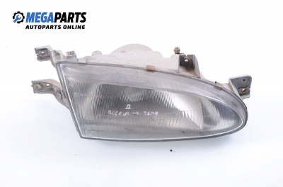 Headlight for Hyundai Accent 1.5 12V, 88 hp, sedan, 1998, position: right