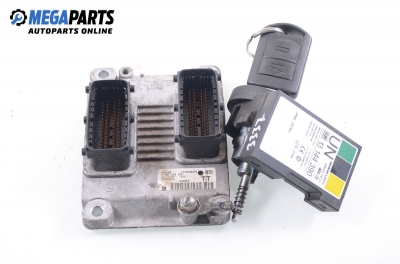 ECU cu cheie de contact și imobilizator pentru Opel Meriva A 1.4 16V, 90 cp, 2005 № Bosch 0 261 208 255