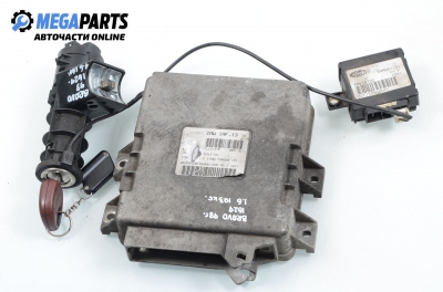 ECU incl. ignition key and immobilizer for Fiat Bravo 1.6 16V, 103 hp, 3 doors, 1998 № Magneti Marelli IAW.1AF.13