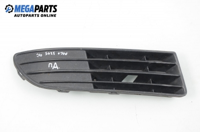 Bumper grill for Volkswagen Polo (9N/9N3) 1.4 FSI, 86 hp, hatchback, 5 doors, 2006, position: front - right