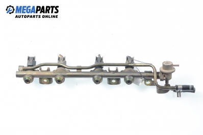 Fuel rail with injectors for Nissan Almera (N15) 1.4, 87 hp, hatchback, 3 doors, 1996