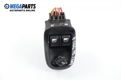 Window and mirror adjustment switch for Peugeot 306 1.6, 89 hp, station wagon, 1998