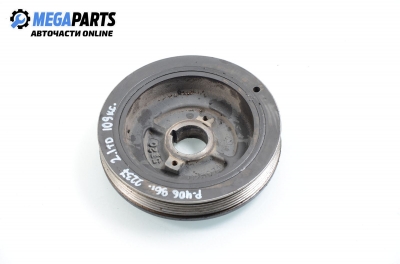 Damper pulley for Peugeot 406 2.1 TD, 109 hp, sedan, 1996