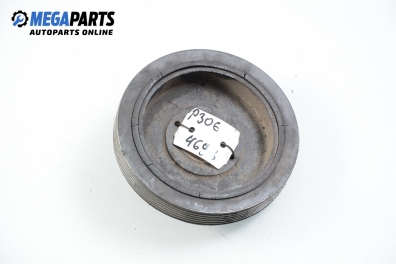 Damper pulley for Peugeot 306 1.9 DT, 90 hp, hatchback, 3 doors, 1996