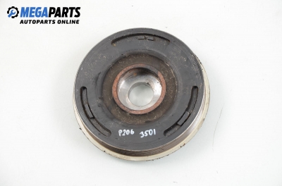 Damper pulley for Peugeot 206 1.4 HDi, 68 hp, hatchback, 5 doors, 2003