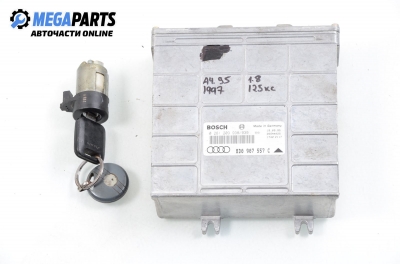 ECU mit zündschlüssel für Audi A4 (B5) 1.8 20V, 125 hp, sedan, 1995 № BOSCH 0 261 203 938/939