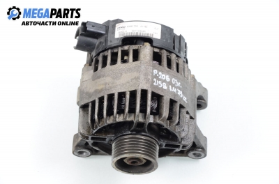 Alternator for Peugeot 206 1.4, 75 hp, hatchback, 2003 № 63321733