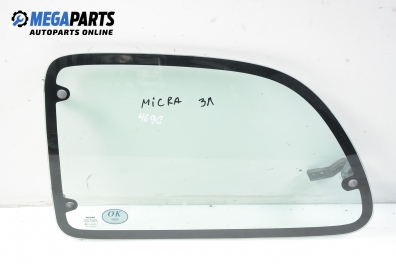 Vent window for Nissan Micra (K11) 1.0 16V, 54 hp, 3 doors, 1994, position: rear - left