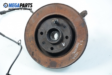 Knuckle hub for Peugeot Partner 1.6 16V, 109 hp, passenger, 2001, position: front - left