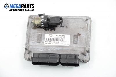 ECU mit zündschlüssel für Volkswagen Polo (9N/9N3) 1.2 12V, 64 hp, 3 türen, 2002 № 03E 906 033