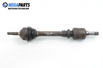 Driveshaft for Peugeot 206 1.9 D, 69 hp, 3 doors, 1999, position: left