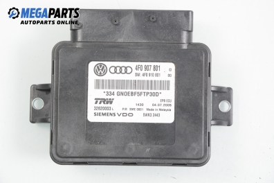 Parking brake module for Audi A6 (C6) 2.7 TDI, 180 hp, sedan, 2005 № 4F0 907 801A