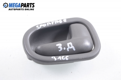 Inner handle for Kia Sportage 2.0 TD 4WD, 83 hp, 5 doors, 1998, position: rear - right