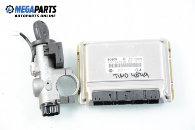 ECU incl. reader and ignition key for Nissan Almera Tino 2.2 Di, 115 hp, 2001 № Bosch 0 281 010 810