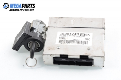ECU incl. ignition key for Opel Corsa B 1.4, 60 hp, 3 doors, 1995 № GM 16204749