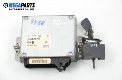 ECU mit zündschlüssel und leser für Opel Vectra B 2.0 16V, 136 hp, combi, 1998 № GM 90 464 731